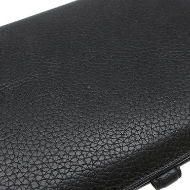 エルメス HERMES ドゴンデュオ ドゴンGM ブラック トゴ 長財布 シルバー金具 黒