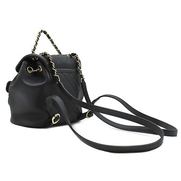 シャネル CHANEL マトラッセ デュマ AS2908 ブラック ラムスキン リュック・デイパック ゴールド金具 ダブルC ミニリュック