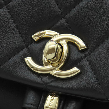シャネル CHANEL マトラッセ デュマ AS2908 ブラック ラムスキン リュック・デイパック ゴールド金具 ダブルC ミニリュック