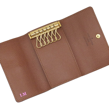 ルイヴィトン LOUIS VUITTON ミュルティクレ6 M62630 モノグラム モノグラムキャンバス キーケース ゴールド金具 茶 6連 6本 イニシャル入り