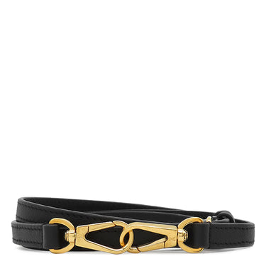 ルイヴィトン LOUIS VUITTON ショルダーストラップ ブラック レザー ショルダーストラップ ゴールド金具 黒 約114cm