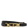 ルイヴィトン LOUIS VUITTON ショルダーストラップ ブラック レザー ショルダーストラップ ゴールド金具 黒 約114cm