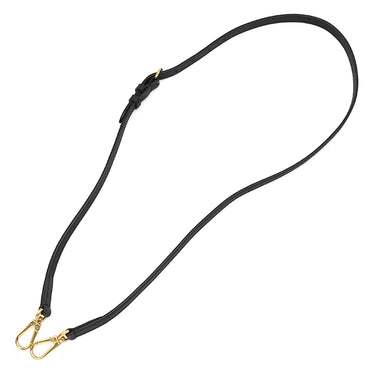ルイヴィトン LOUIS VUITTON ショルダーストラップ ブラック レザー ショルダーストラップ ゴールド金具 黒 約114cm