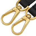 ルイヴィトン LOUIS VUITTON ショルダーストラップ ブラック レザー ショルダーストラップ ゴールド金具 黒 約114cm