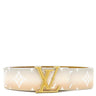 ルイヴィトン LOUIS VUITTON LV イニシャル 85/34 M0364 ベージュ系 モノグラムキャンバス レザー ベルト ゴールド金具 30MM グラデーション