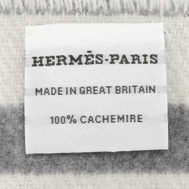 エルメス HERMES カザック ピル オ ファス H259105S グリシネ×アイボリー カシミヤ マフラー 白 バイカラー CASAQUE PILE OU FACE