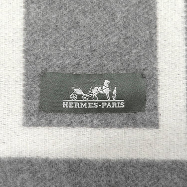 エルメス HERMES カザック ピル オ ファス H259105S グリシネ×アイボリー カシミヤ マフラー 白 バイカラー CASAQUE PILE OU FACE