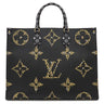 ルイヴィトン LOUIS VUITTON オンザゴーGM M44674 モノグラムジャングル レザー モノグラムジャングル 2WAYバッグ ゴールド金具 黒 レオパード ゼブラ トート ショルダー