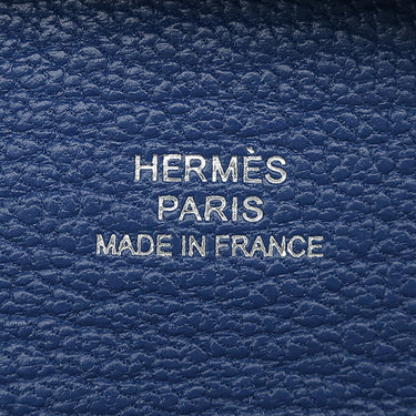 エルメス HERMES バスティア ブルータイ シェーブル コインケース シルバー金具 青 2025年製