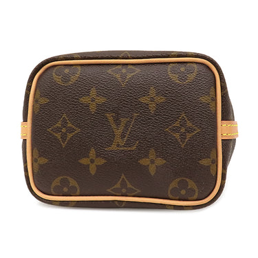 ルイヴィトン LOUIS VUITTON ナノノエ M41346 モノグラム モノグラムキャンバス ショルダーバッグ ゴールド金具 茶 ミニバッグ