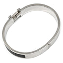 エルメス HERMES クリックHH PM ブラックXシルバー メタル エナメル ブレスレット Hブレス 黒