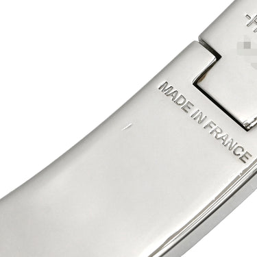 エルメス HERMES クリックHH PM ブラックXシルバー メタル エナメル ブレスレット Hブレス 黒