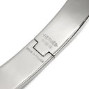 エルメス HERMES クリックHH PM ブラックXシルバー メタル エナメル ブレスレット Hブレス 黒