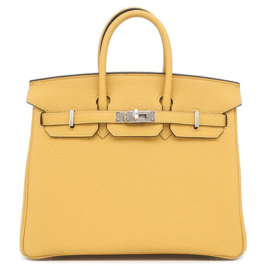エルメス HERMES バーキン 25 パイユ トゴ ハンドバッグ シルバー金具 新品 未使用 黄色 2026年製