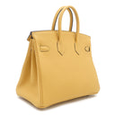 エルメス HERMES バーキン 25 パイユ トゴ ハンドバッグ シルバー金具 新品 未使用 黄色 2026年製