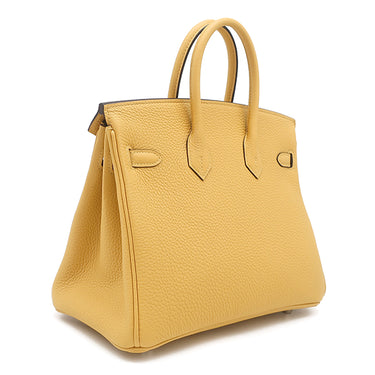 エルメス HERMES バーキン 25 パイユ トゴ ハンドバッグ シルバー金具 新品 未使用 黄色 2026年製