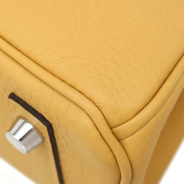 エルメス HERMES バーキン 25 パイユ トゴ ハンドバッグ シルバー金具 新品 未使用 黄色 2026年製
