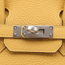エルメス HERMES バーキン 25 パイユ トゴ ハンドバッグ シルバー金具 新品 未使用 黄色 2026年製