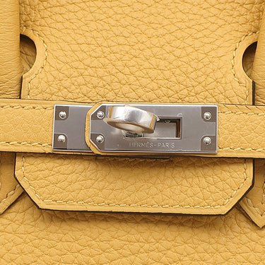 エルメス HERMES バーキン 25 パイユ トゴ ハンドバッグ シルバー金具 新品 未使用 黄色 2026年製