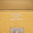 エルメス HERMES バーキン 25 パイユ トゴ ハンドバッグ シルバー金具 新品 未使用 黄色 2026年製