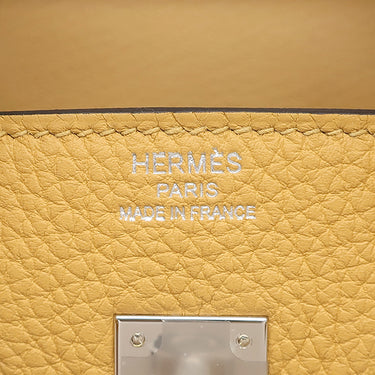 エルメス HERMES バーキン 25 パイユ トゴ ハンドバッグ シルバー金具 新品 未使用 黄色 2026年製