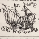エルメス HERMES ショール カレ140 CARRE ホワイト×ブラック カシミヤ シルク ストール 【TATOUAGES MARINS/船乗りのタトゥー バンダナ】