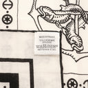 エルメス HERMES ショール カレ140 CARRE ホワイト×ブラック カシミヤ シルク ストール 【TATOUAGES MARINS/船乗りのタトゥー バンダナ】