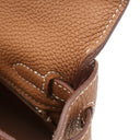エルメス HERMES ケリー25 内縫い ゴールド トゴ 2WAYバッグ シルバー金具 茶