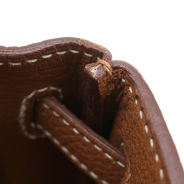 エルメス HERMES ケリー25 内縫い ゴールド トゴ 2WAYバッグ シルバー金具 茶