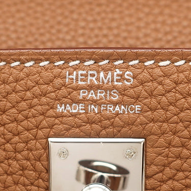 エルメス HERMES ケリー25 内縫い ゴールド トゴ 2WAYバッグ シルバー金具 茶