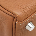 エルメス HERMES ケリー25 内縫い ゴールド トゴ 2WAYバッグ シルバー金具 茶