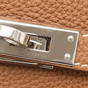 エルメス HERMES ケリー25 内縫い ゴールド トゴ 2WAYバッグ シルバー金具 茶