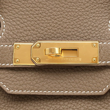 エルメス HERMES バーキン35 エトゥープ トゴ ハンドバッグ ゴールド金具 グレージュ