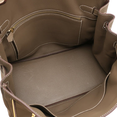 エルメス HERMES バーキン35 エトゥープ トゴ ハンドバッグ ゴールド金具 グレージュ