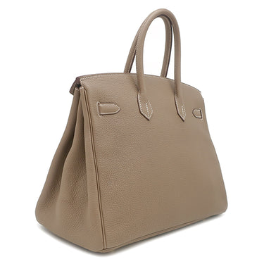 エルメス HERMES バーキン35 エトゥープ トゴ ハンドバッグ ゴールド金具 グレージュ