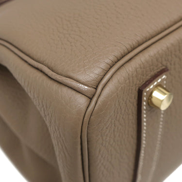 エルメス HERMES バーキン35 エトゥープ トゴ ハンドバッグ ゴールド金具 グレージュ