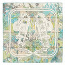 エルメス HERMES カレ90 CARRE アクア×ホワイト×ヴェール シルク スカーフ 【BRIDES DE GALA/ブリッド ドゥ ガラ】