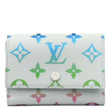 ルイヴィトン LOUIS VUITTON ヴィクター ウォレット M14132 グレー系 レザー モノグラムイリディセントキャンバス 三つ折り財布 シルバー金具 新品 未使用 コンパクト財布