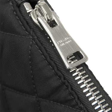 プラダ PRADA キルティング ショルダー 1BH026 NERO ナイロン レザー 2WAYバッグ シルバー金具 黒 三角ロゴプレート TESUTO IMPUNTU