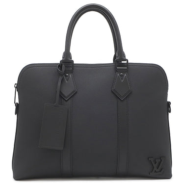 ルイヴィトン LOUIS VUITTON テイクオフ ブリーフケース M59159 ブラック グレインカーフレザー 2WAYバッグ マットブラック金具 ビジネスバッグ 肩掛け 黒