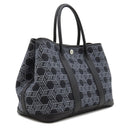 エルメス HERMES ガーデンパーティーTPM ブラック トワルソーアッシュ レザー トートバッグ シルバー金具 黒 ネイビー グレー Ｈロゴ