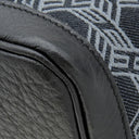 エルメス HERMES ガーデンパーティーTPM ブラック トワルソーアッシュ レザー トートバッグ シルバー金具 黒 ネイビー グレー Ｈロゴ