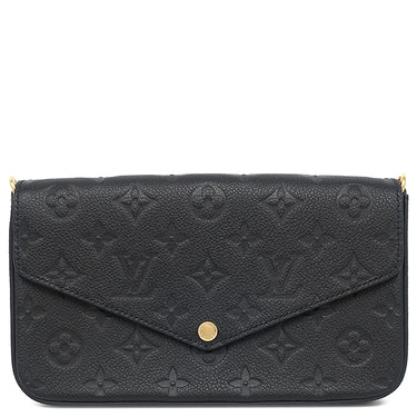 ルイヴィトン LOUIS VUITTON ポシェット フェリシー M64064 ブラック モノグラムアンプラント チェーンウォレット ゴールド金具 ショルダー