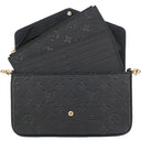 ルイヴィトン LOUIS VUITTON ポシェット フェリシー M64064 ブラック モノグラムアンプラント チェーンウォレット ゴールド金具 ショルダー