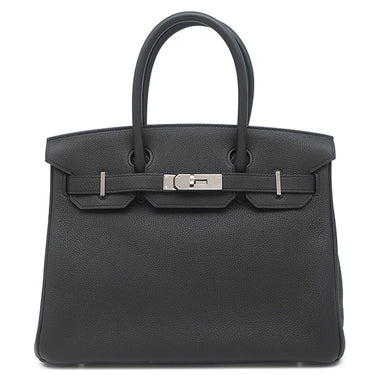 エルメス HERMES バーキン30 ブラック トゴ ハンドバッグ シルバー金具 黒