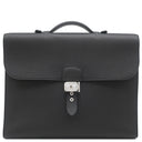 エルメス HERMES サックアデペッシュ ライト 37 ブラック トゴ ブリーフケース マットシルバー金具 黒 ビジネスバッグ 鍵欠品