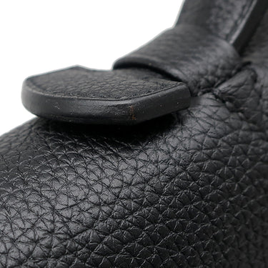 エルメス HERMES サックアデペッシュ ライト 37 ブラック トゴ ブリーフケース マットシルバー金具 黒 ビジネスバッグ 鍵欠品