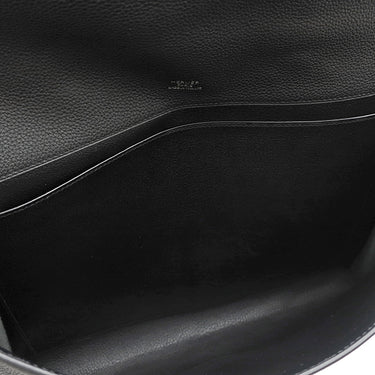 エルメス HERMES サックアデペッシュ ライト 37 ブラック トゴ ブリーフケース マットシルバー金具 黒 ビジネスバッグ 鍵欠品