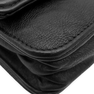 シャネル CHANEL ボーイシャネル ミニ チェーンショルダー ブラック キャビアスキン ショルダーバッグ シルバー金具 黒