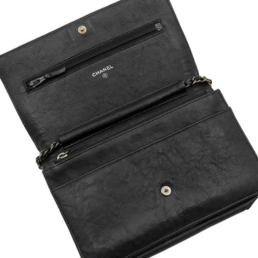 シャネル CHANEL ボーイシャネル ミニ チェーンショルダー ブラック キャビアスキン ショルダーバッグ シルバー金具 黒